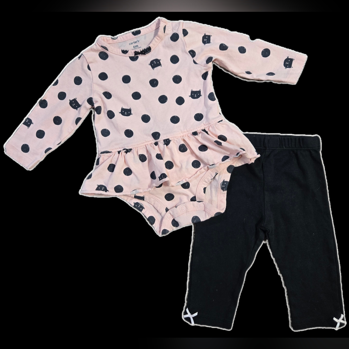 6 Month Girls Polka Dot Outfit